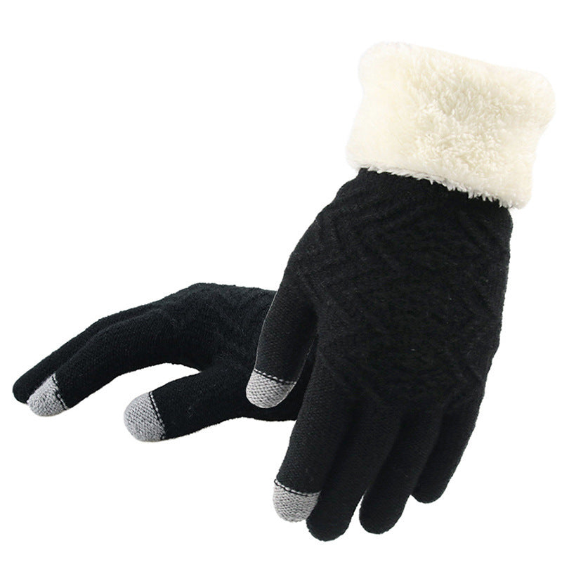 Gants tricotés d'hiver.