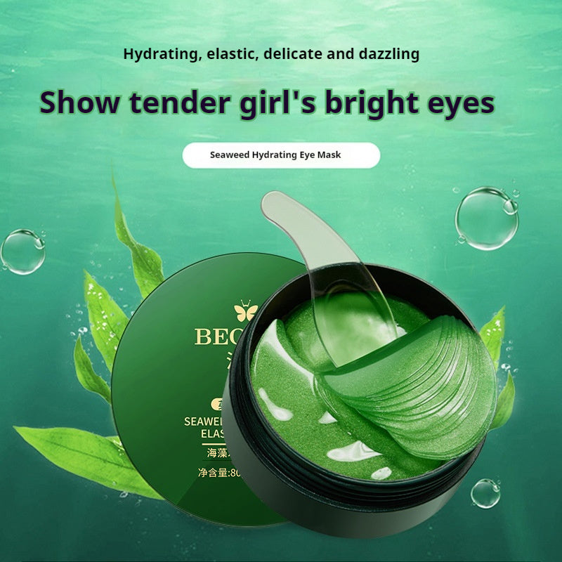 Masque hydratant élastique pour les yeux tendres à base d'algues