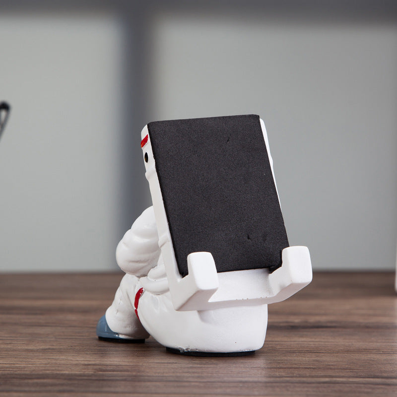 Simple Astronaute Mobile Téléphone Stand Étudiant De Bureau Titulaire Mignon Astronaute Cellulaire Téléphone Titulaire Creative Cadeau Petit Bureau Décoration