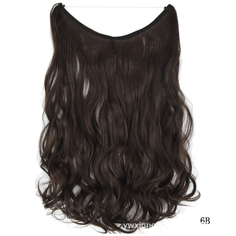 22 pouces Extensions de cheveux en fil invisible sans clips Ligne de pêche secrète Mèches de cheveux synthétiques raides et soyeuses - Ivory Deals Market