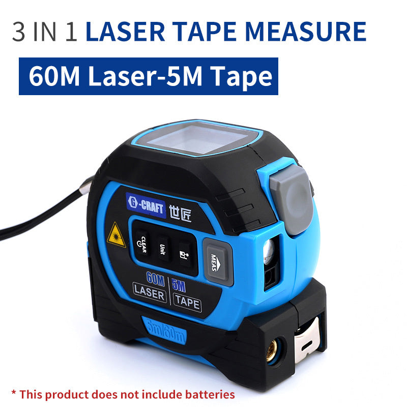 Régulateur de ruban à ruban laser 3 en 1, télémètre à ruban 5m Infrarouge de haute précision pour le bâtiment de haute précision