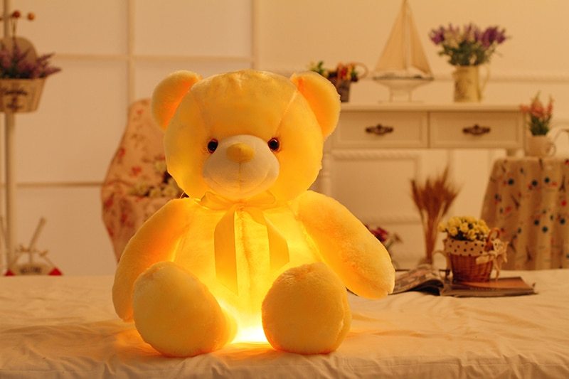 Ours en peluche lumineux à LED créatif, cadeau de Noël coloré et brillant pour enfants