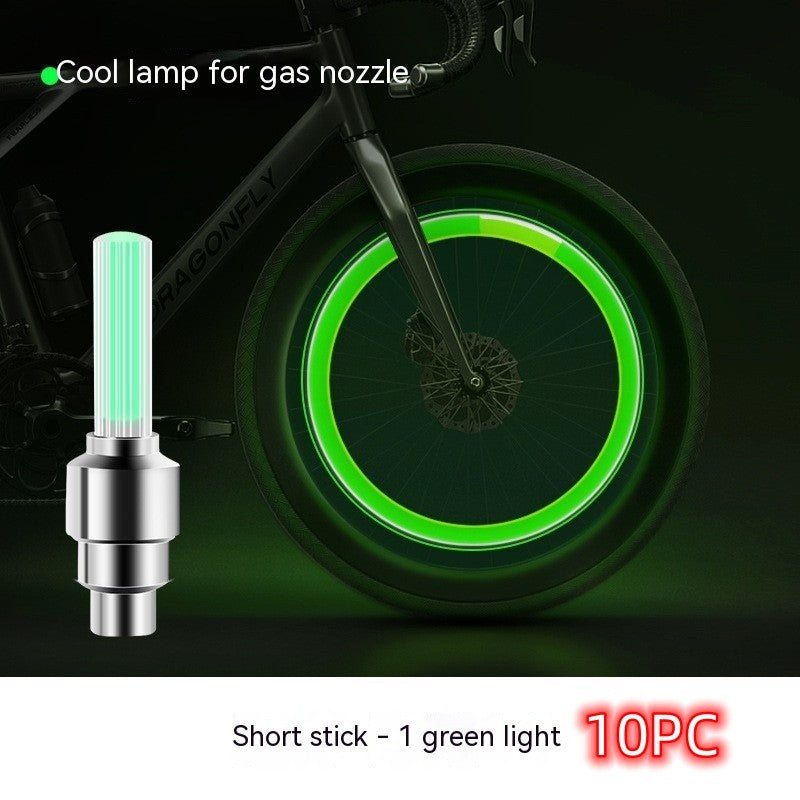 Néon Lumières Roue de Pneu Valve Cap Lumière LED Flash Pneu De Voiture Valve Caps Air Couverture Tire Rim Valve De Roue Tige cap Vélo Lumière