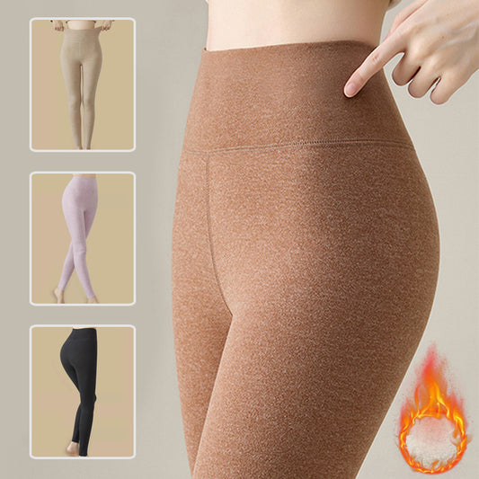 Leggings d'hiver en cachemire, pantalons serrés en velours plus, mode taille haute ajustée pour femmes.