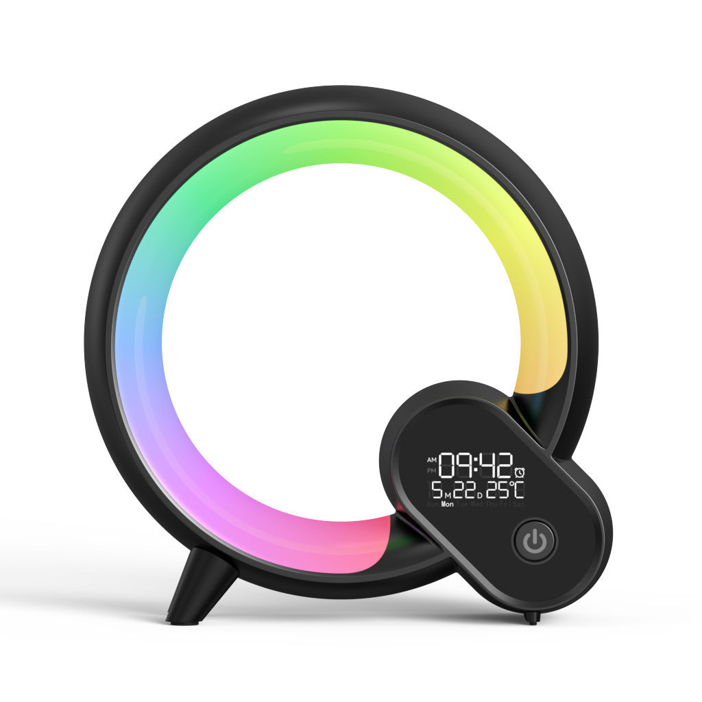 Réveil intelligent Creative Q Light Analog Sunrise avec affichage numérique, fonction Bluetooth et lumière d'ambiance colorée