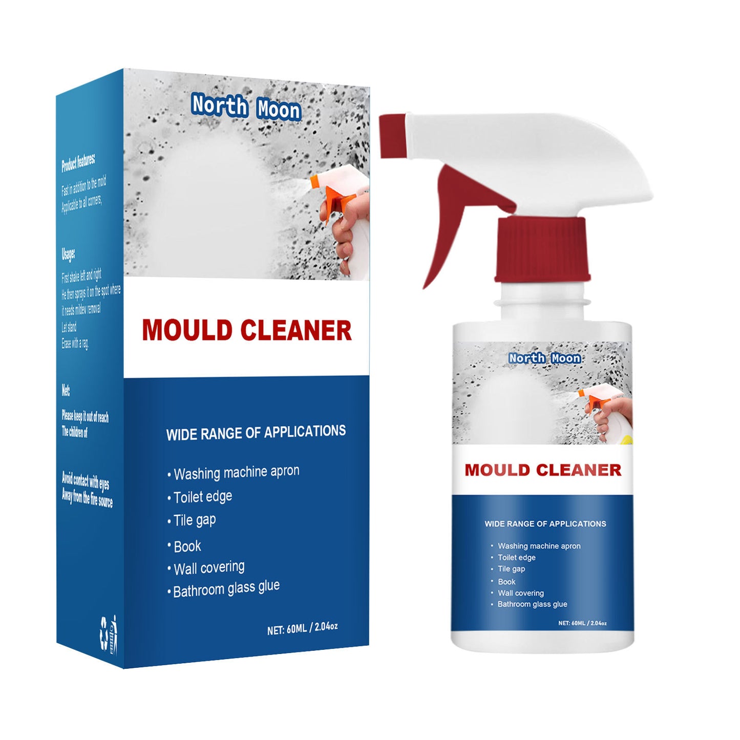 Spray anti moisissure, désodorisant, décontaminant, joint en silicone