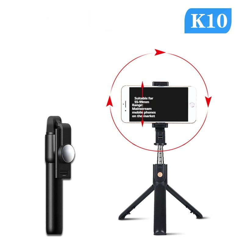 Selfie Stick avec télécommande Bluetooth pour téléphone portable et trépied pour photos et vidéos en direct.