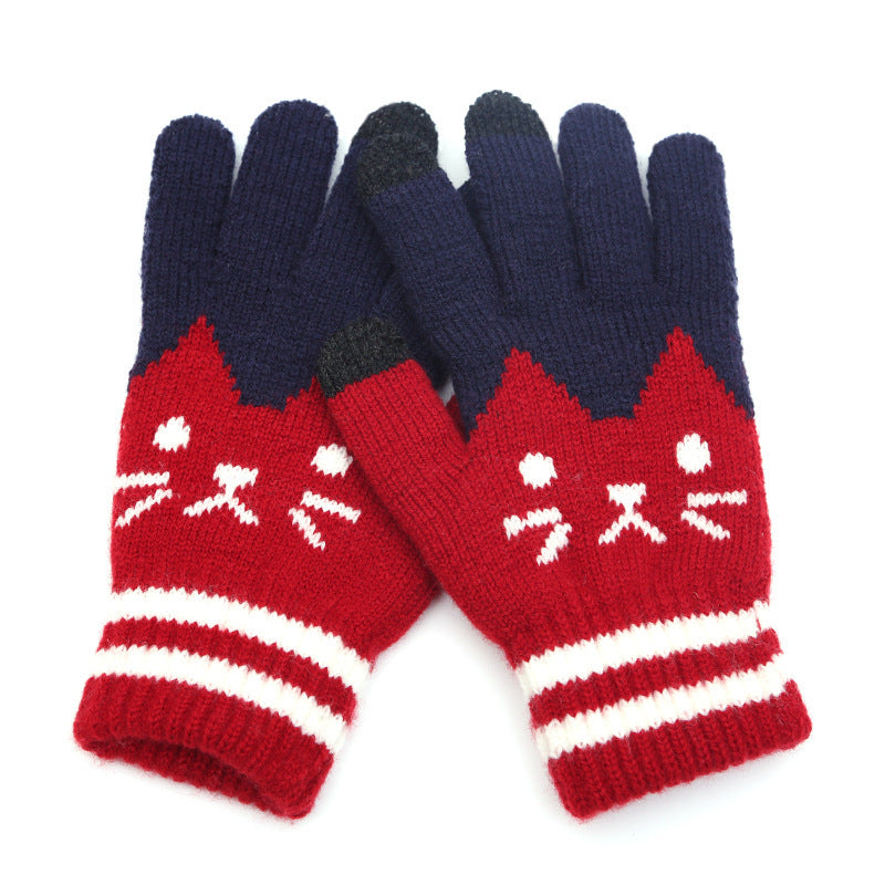 Gants tricotés pour écran tactile.