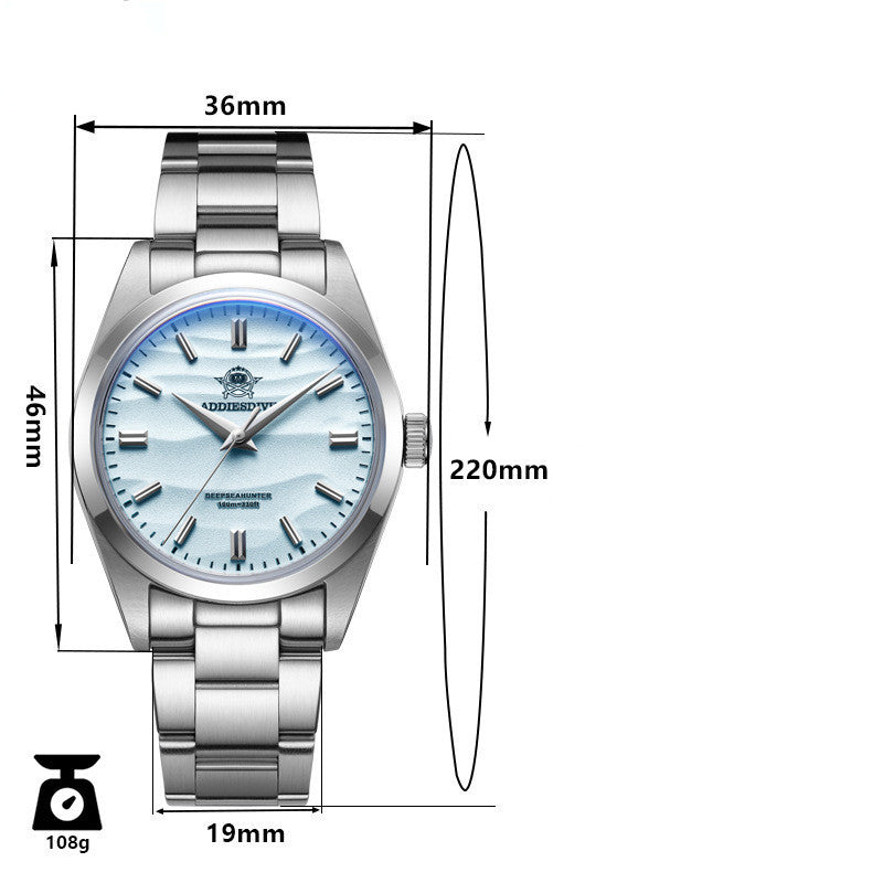 Montre pour hommes en acier inoxydable, décorée de quartz de qualité.