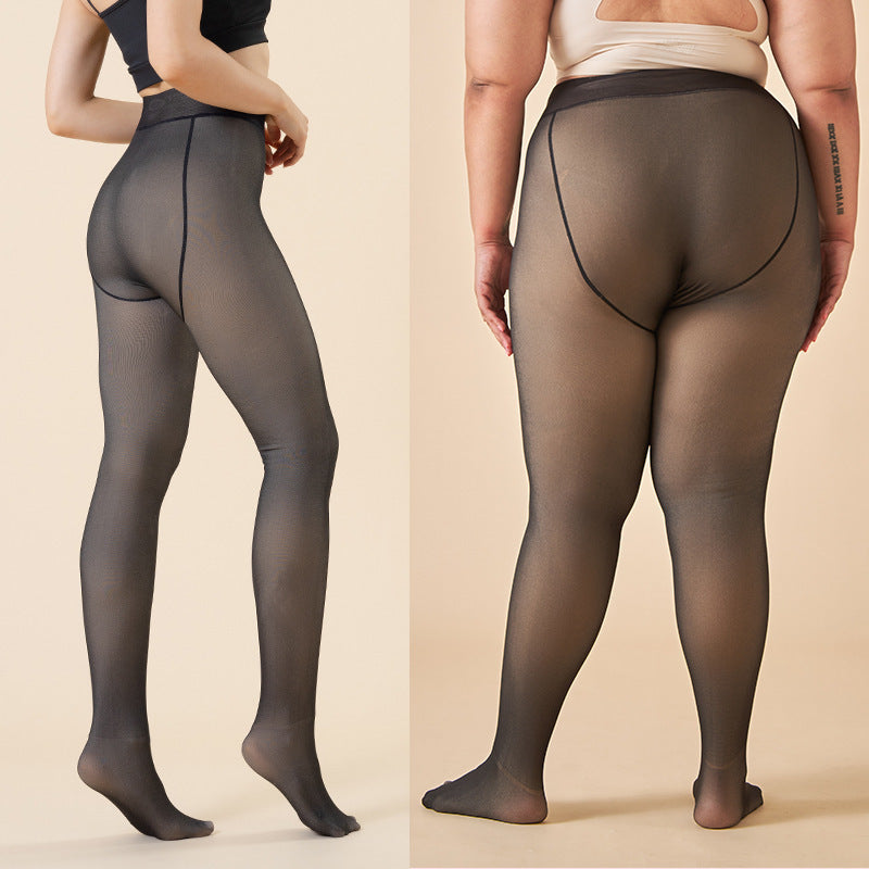 Leggings noirs transparents sans couture.