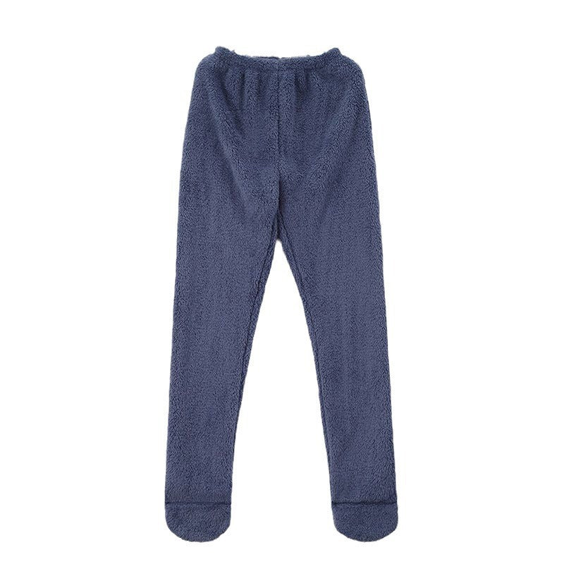 Pantalon de maison en pyjama chaud doublé de molleton