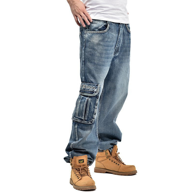 Pantalon de skateboard grande taille pour homme en surpoids