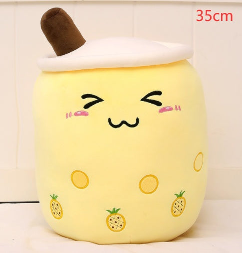 Mignon Fruit Boisson Peluche Rembourré Doux Fraise Lait Thé Peluche Boba Tasse Jouet Coussin Thé aux Perles Cadeau pour Enfants - Ivory Deals Market