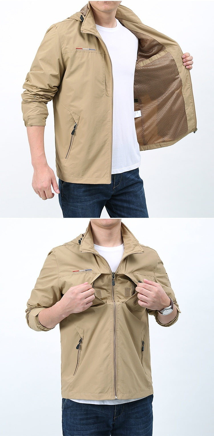 Veste coquillage décontractée pour hommes, printemps et automne, en plein air - Ivory Deals Market