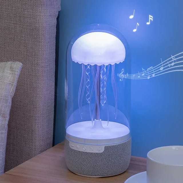 3 en 1 Créatif Coloré méduse Lampe Bluetooth Haut - parleur Ellyfish Haut - parleur Avec Lumières Pour Le Bureau À Domicile - Ivory Deals Market