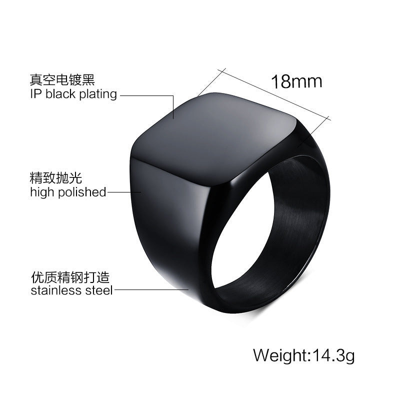 Notre simple jinshengfeng bague bijoux bague lumière titane trois couleurs RC-294 personnalité