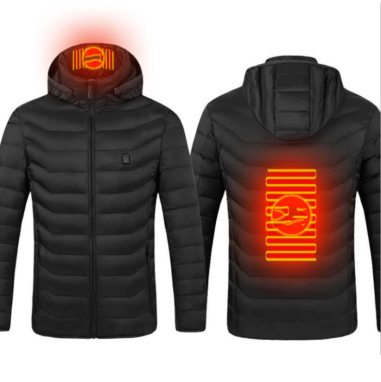 Nouveau manteau de veste chauffante USB veste électrique Manteau en coton chauffage Vêtements thermiques Gilet chauffant Vêtements pour hommes Vêtements d’hiver