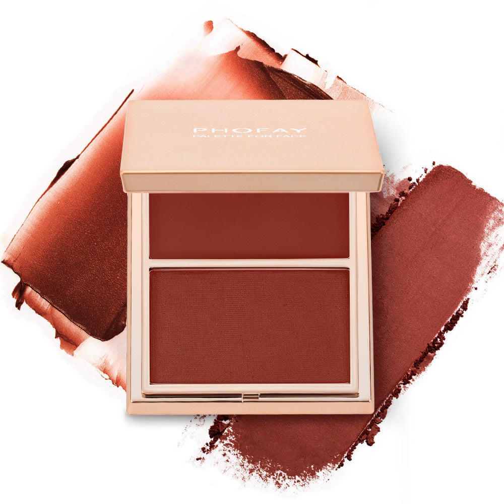 PHOFAY Double-Prendre crème et poudre Blush Duo