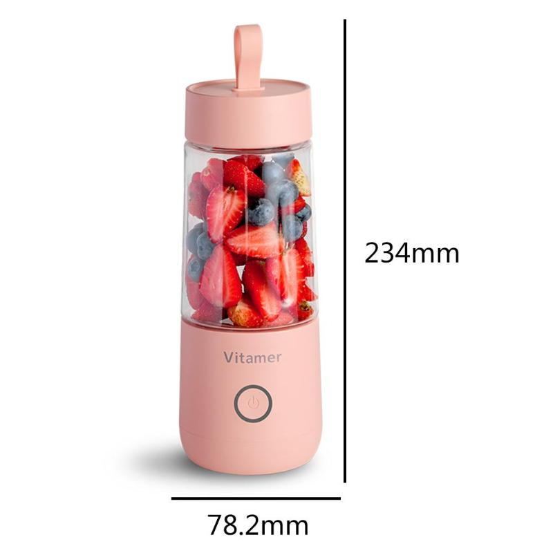 350ml Mélangeur portable Presse - agrumes Électrique USB Mélangeur rechargeable Smoothie Slushy Cup Juice Blender Bouteille USB Chargement Gadgets de cuisine - Ivory Deals Market