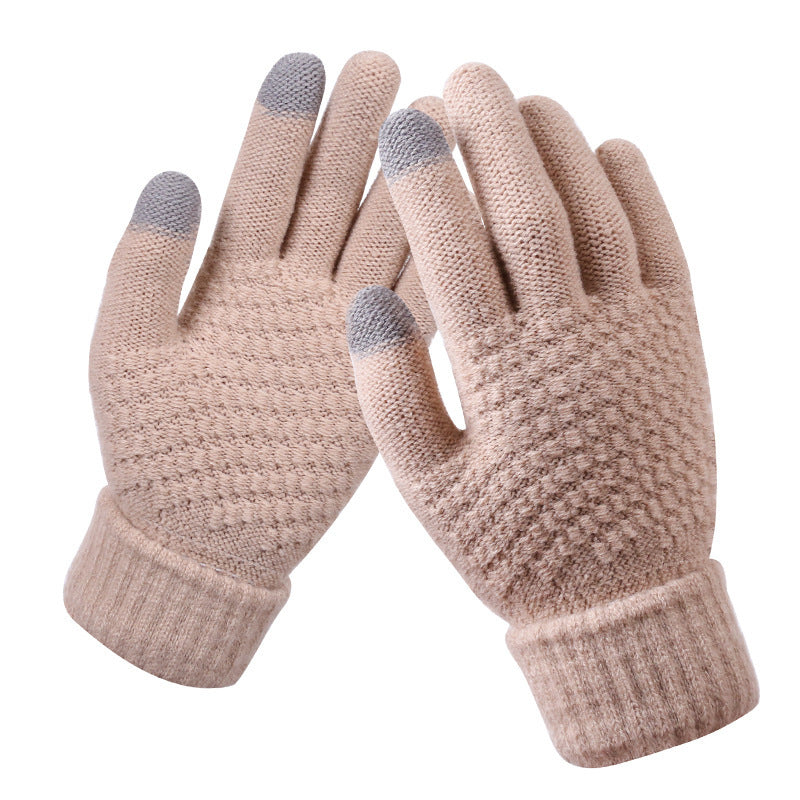 Gants tricotés pour écran tactile.