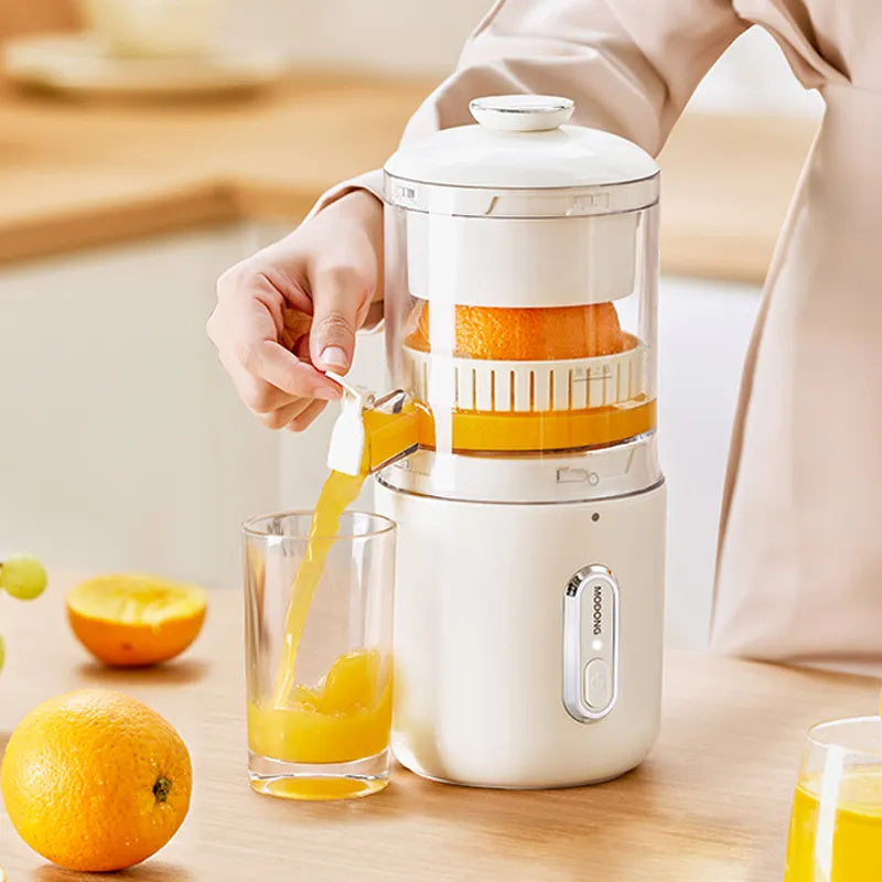 Presse-agrumes électrique multifonctionnel sans fil en acier, portable via USB, pour les oranges, les citrons et les fruits.