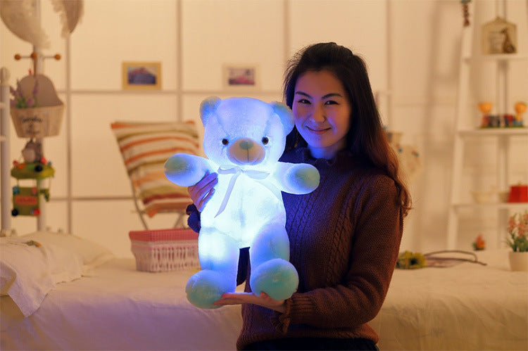 Ours en peluche lumineux à LED créatif, cadeau de Noël coloré et brillant pour enfants