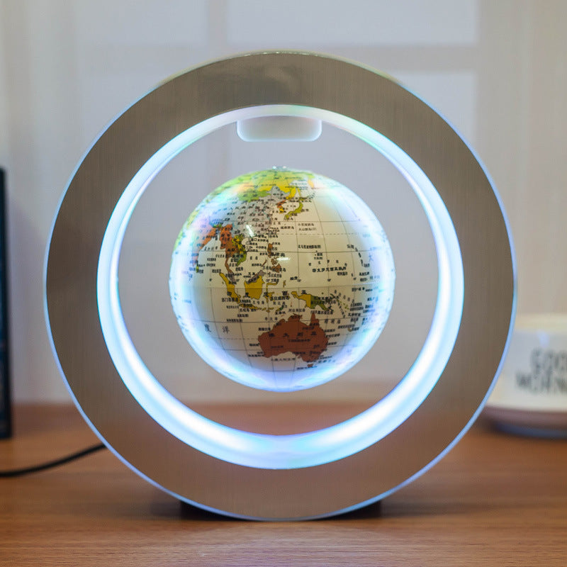 Rond LED Carte du monde Globe flottant Lumière à lévitation magnétique Anti Gravity Magic