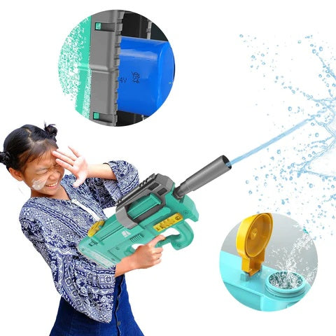 Nouveau pistolet à eau électrique P90, jouet haute technologie pour enfants, idéal pour l'extérieur, la plage et la piscine Grande capacité de tir de gel d'eau pour adultes