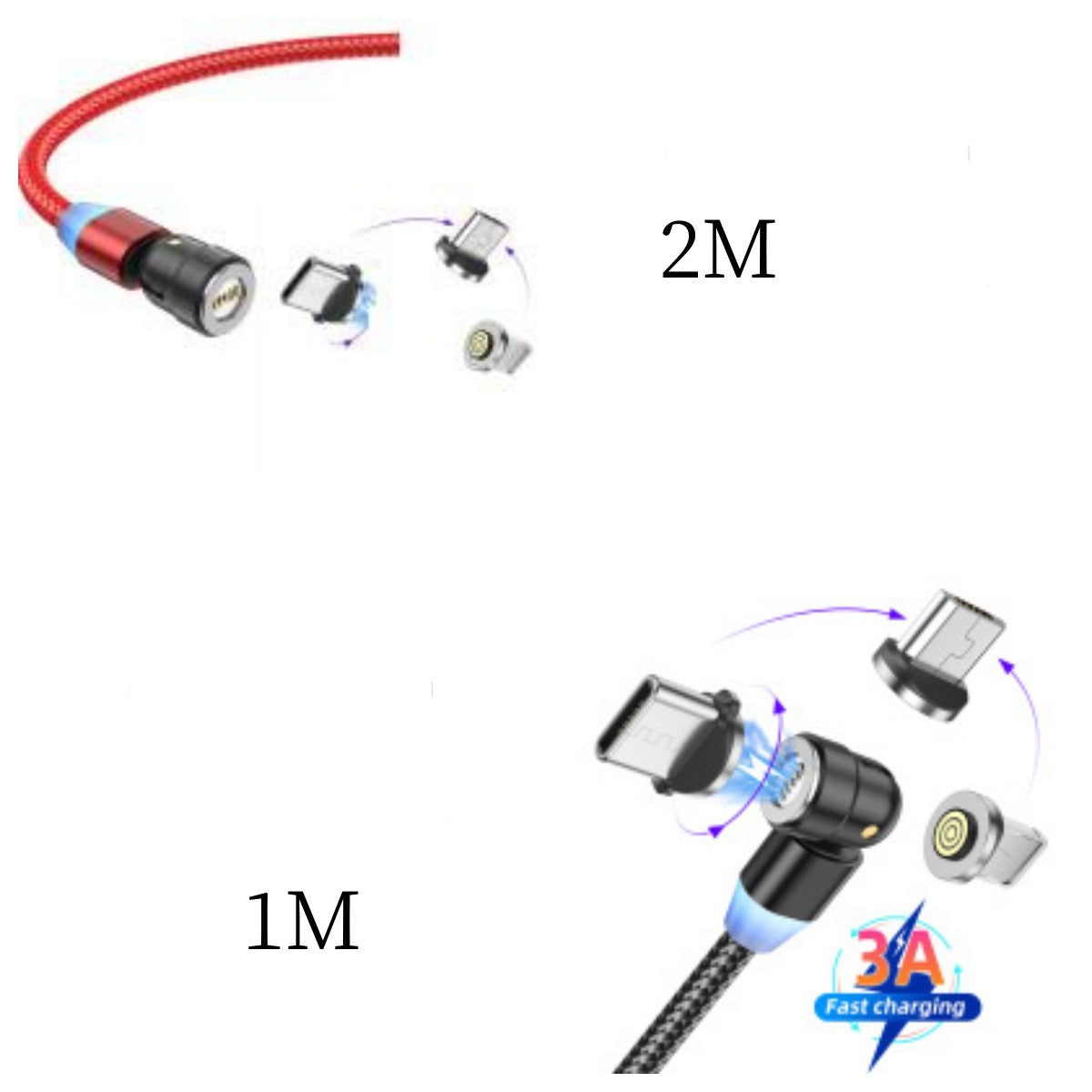 Mobile Téléphone De Charge Trois-en-un Magnétique Câble de Données