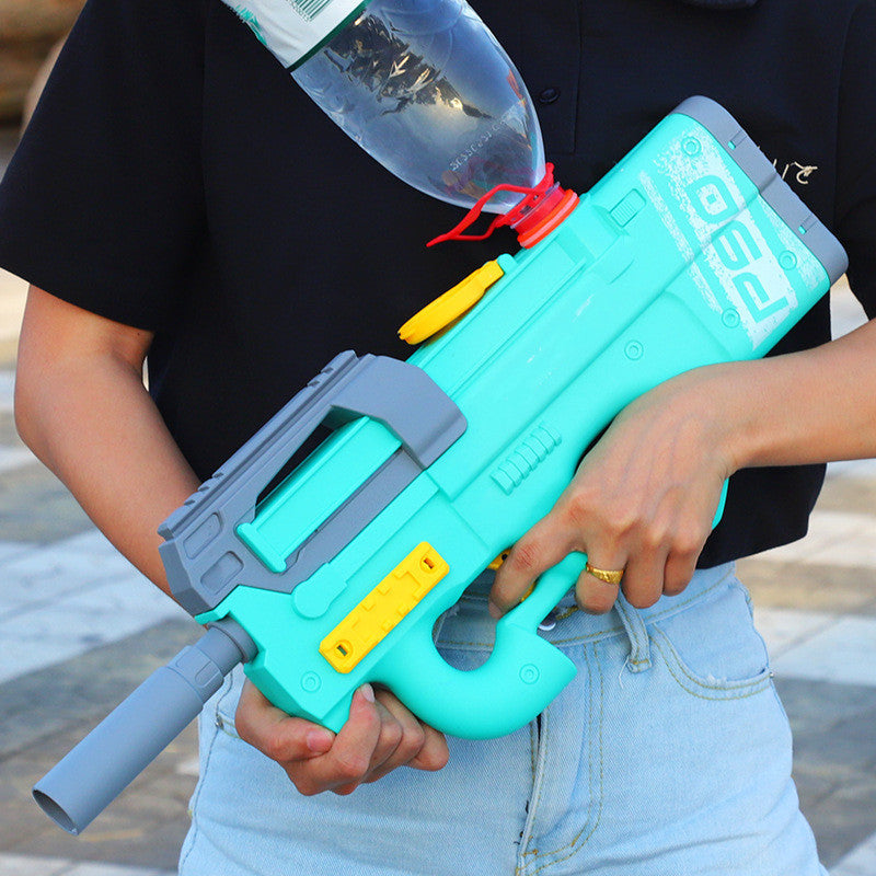 Nouveau pistolet à eau électrique P90, jouet haute technologie pour enfants, idéal pour l'extérieur, la plage et la piscine Grande capacité de tir de gel d'eau pour adultes