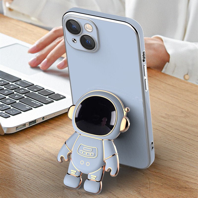 3D Astronaute Téléphone Cas Anti - Goutte Galvanoplastie Support - Ivory Deals Market