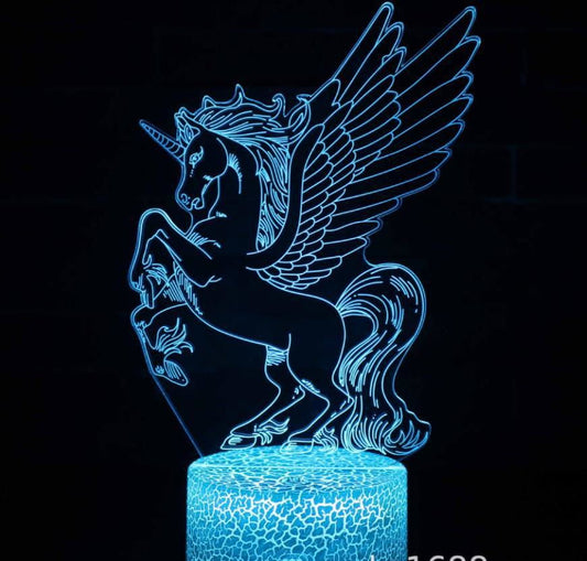 3D Creative Série Licorne Nuit Lumière - Ivory Deals Market