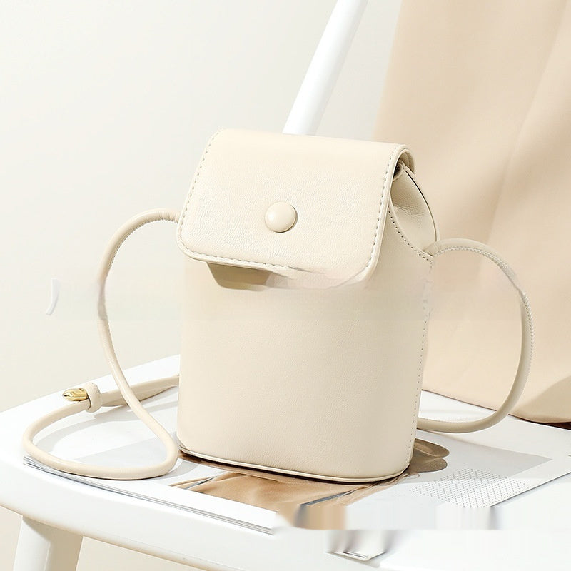 Sac coréen en PU pour téléphone portable, sac seau rétro pour femmes - Ivory Deals Market