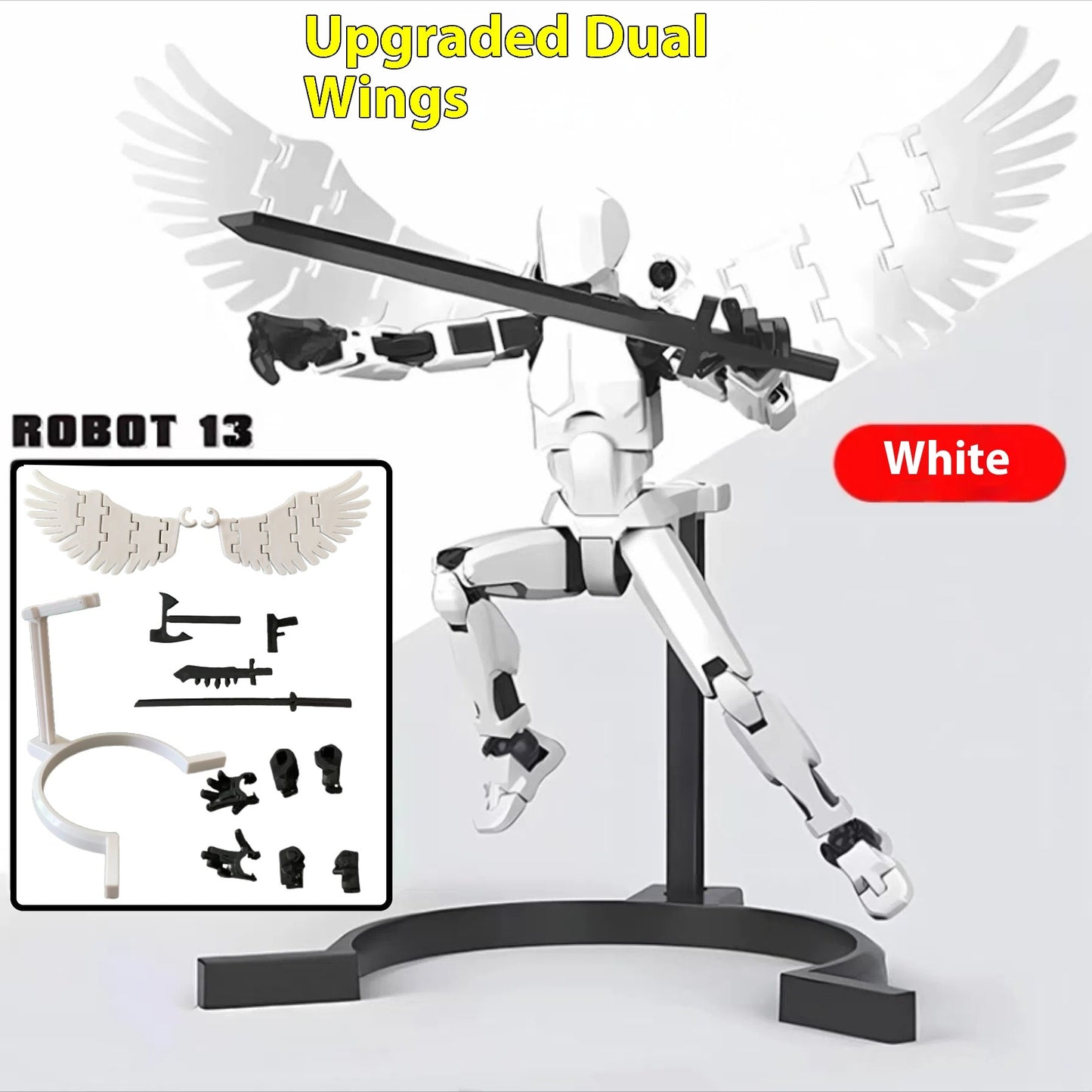 robot métamorphe imprimé 3D | modèle d'action factice | jouet de poupée | cadeau pour enfant - Ivory Deals Market