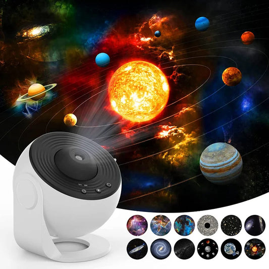 Projecteur de galaxie avec veilleuse, lampe de planétarium à rotation à 360 degrés pour la chambre des enfants, cadeau de la Saint-Valentin, décoration de mariage