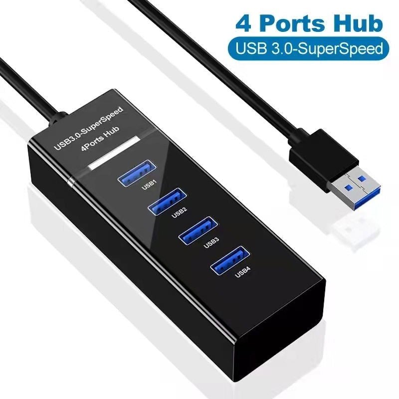 4 en 1 2.0 3.0 USB HUB séparateur haute vitesse Multi répartiteur USB adaptateur câble d'extension pour ordinateur de bureau ordinateur portable adaptateur USB HUB - Ivory Deals Market