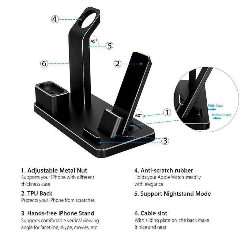 4 EN 1 SUPPORT DE CHARGE POUR AIRPODS - Ivory Deals Market