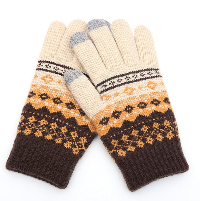 Gants tricotés pour écran tactile.