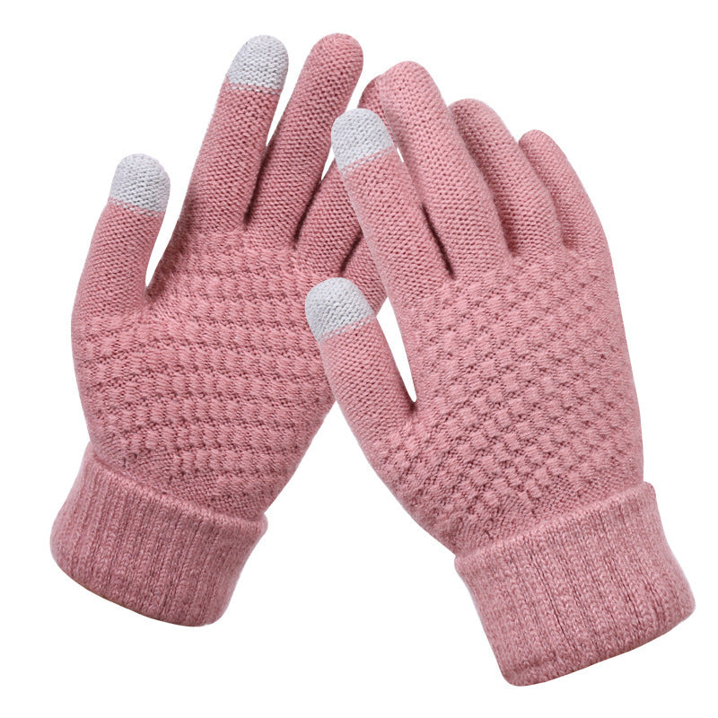 Gants tricotés pour écran tactile.