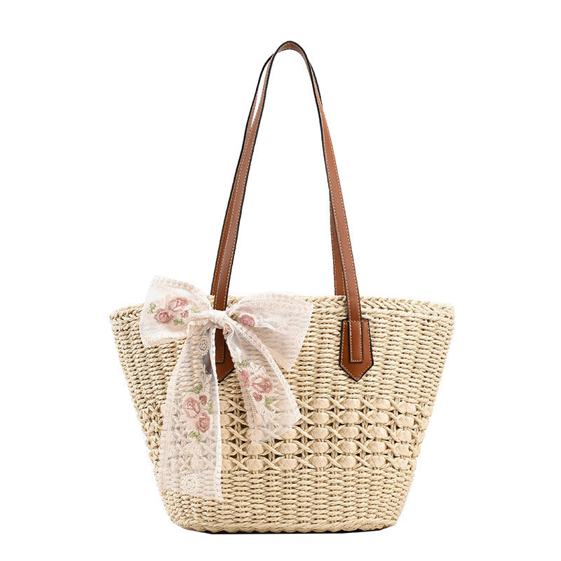 Sac à main tissé creux pour femme