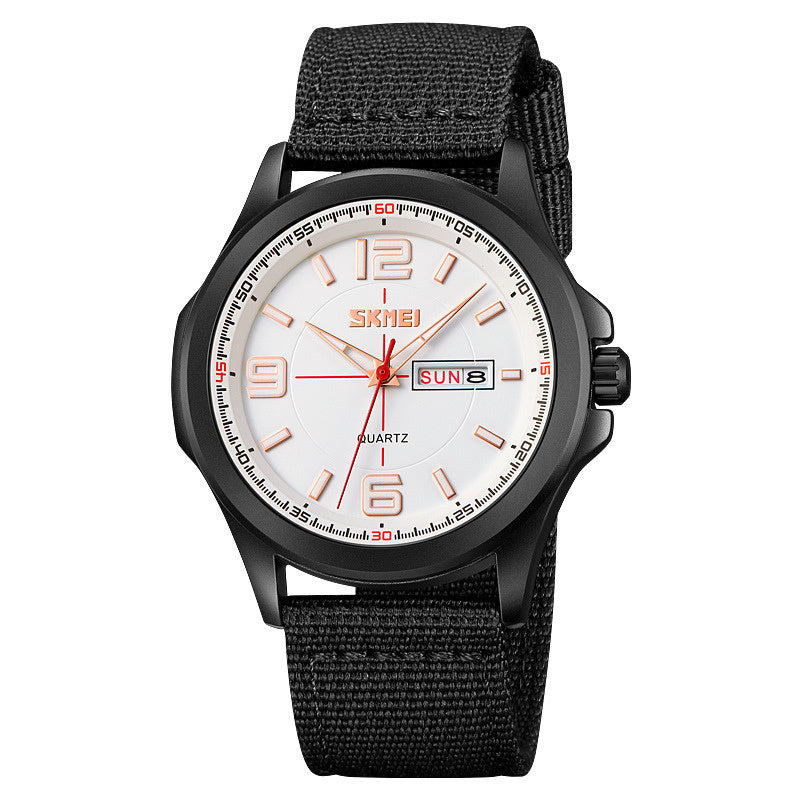 Montre classique pour hommes, ronde, lumineuse, étanche, à quartz.