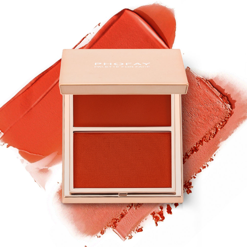 PHOFAY Double-Prendre crème et poudre Blush Duo