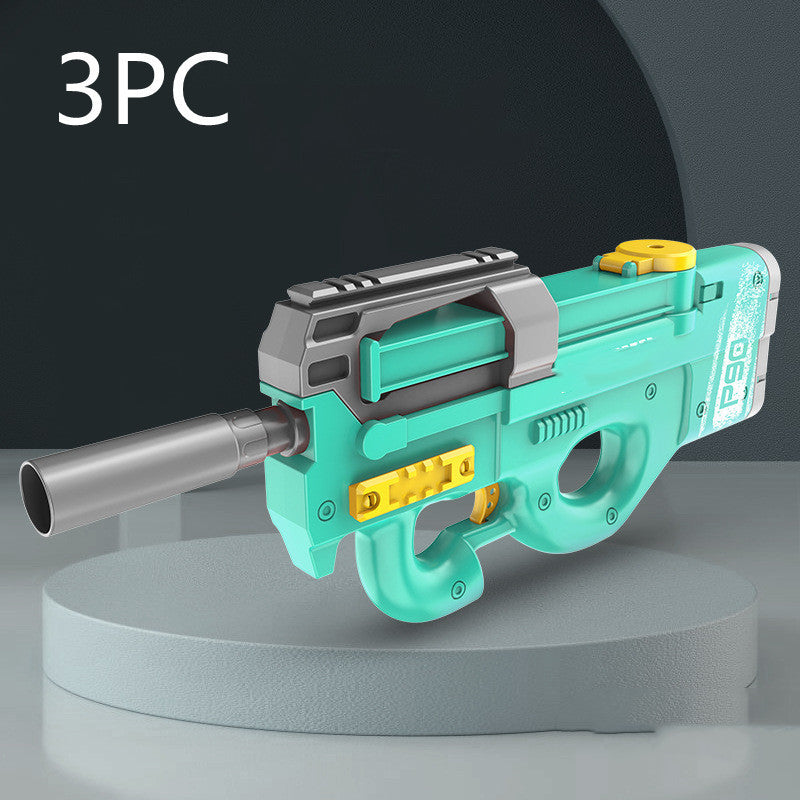 Nouveau pistolet à eau électrique P90, jouet haute technologie pour enfants, idéal pour l'extérieur, la plage et la piscine Grande capacité de tir de gel d'eau pour adultes