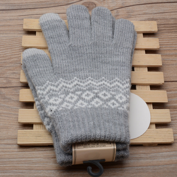 Gants tricotés pour écran tactile.