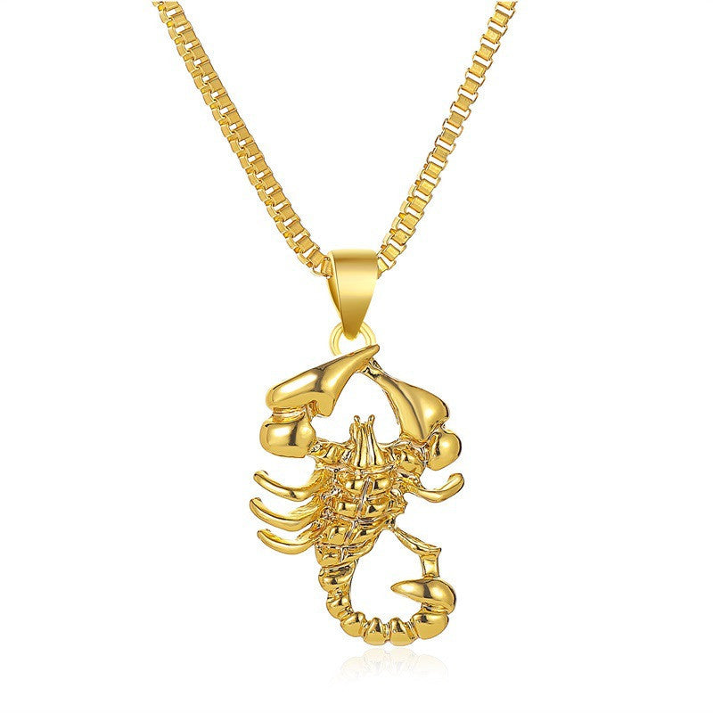 Or Scorpion Collier Personnalité Métal Creux Chaîne Pull - Ivory Deals Market