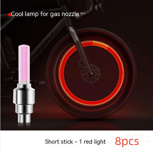 Néon Lumières Roue de Pneu Valve Cap Lumière LED Flash Pneu De Voiture Valve Caps Air Couverture Tire Rim Valve De Roue Tige cap Vélo Lumière