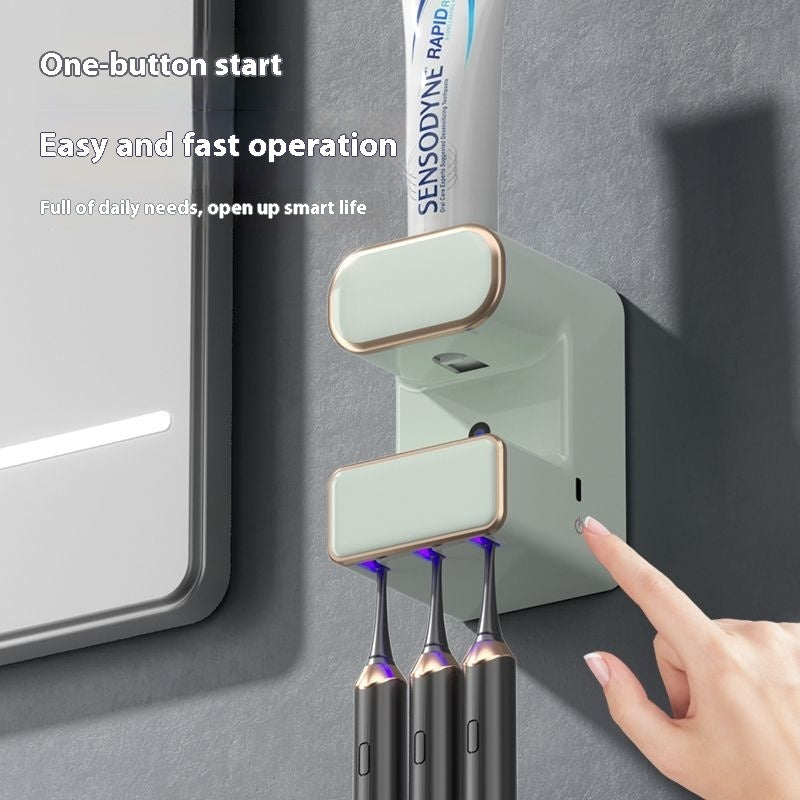 Outil de pressage de dentifrice désinfectant Porte-brosse à dents à induction intelligente