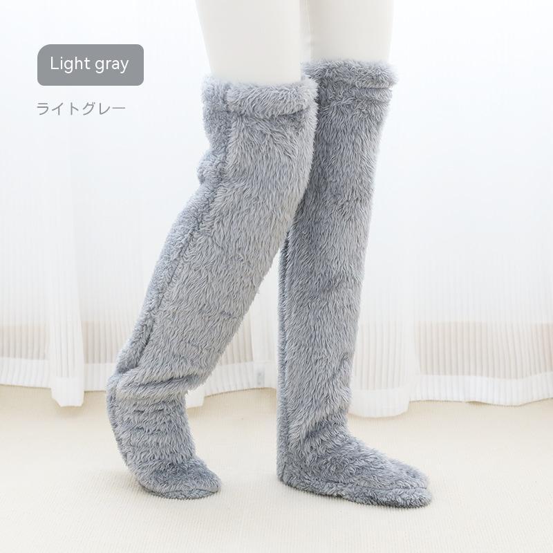 Chaussettes longues et chaudes en laine pour l'hiver, qui montent au-dessus du genou et protègent du froid au niveau des jambes et des genoux. Chaussettes idéales pour rester au chaud à la maison.