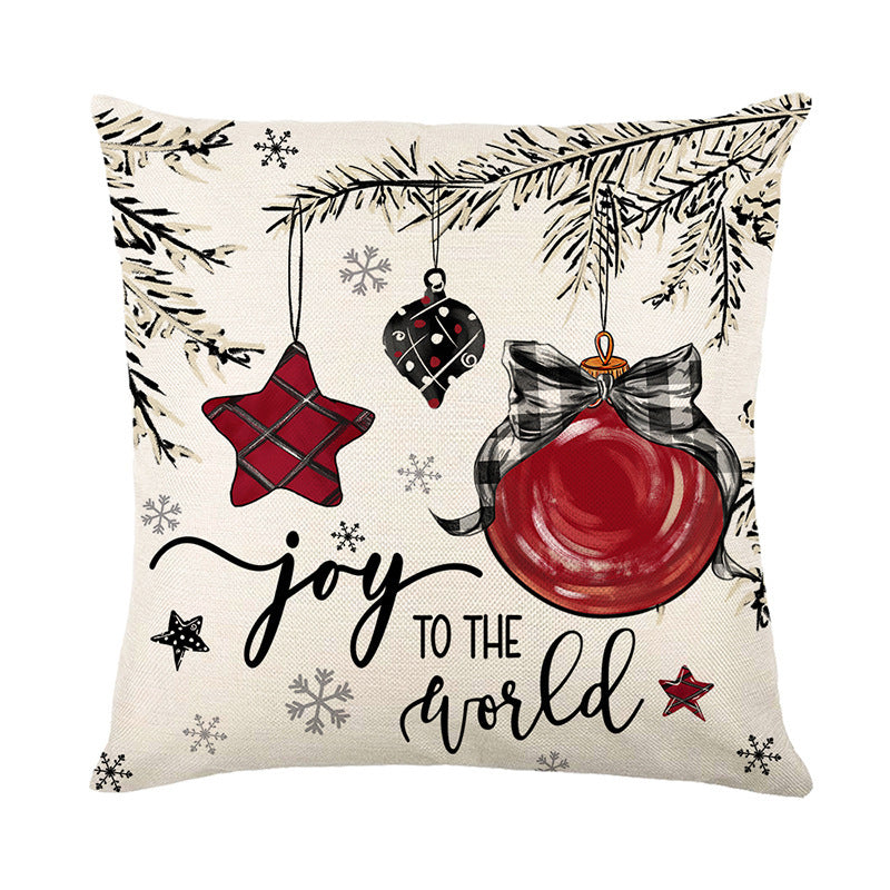 Housse de coussin de Noël, taie d'oreiller Joyeux Noël pour la décoration de la maison en 2024, ornement de Noël, cadeau de bonne année.