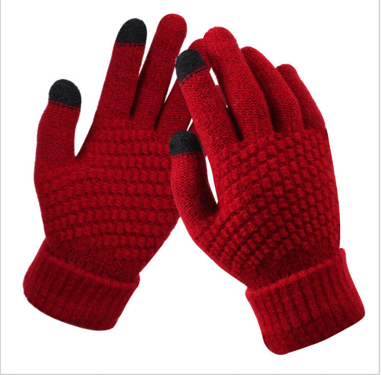 Gants tricotés pour écran tactile.